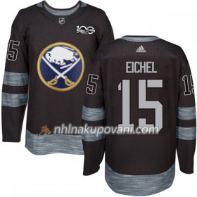 Buffalo Sabres Dresy Jack Eichel 15 1917-2017 100th Anniversary Adidas Černá Authentic - Pánské